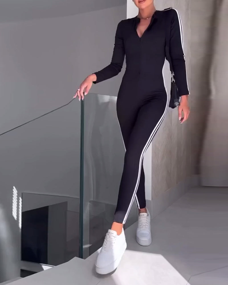 Livia™ | Jumpsuit lässig Sport gestreifte Strumpfhose und Abnehmen Success